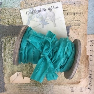 Stuha Old Fashion Linen š. 15-20 mm Turquoise - 1,2 m 