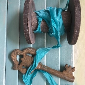 Stuha Old Fashion š. 15-20 mm Sea Turquoise - 1,2 m 