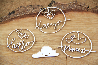 Princess/Clouded hearts - 3 ks
