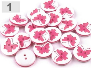 Knoflík 24" s motýlkem