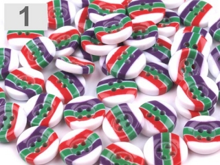 Knoflík 20" proužky