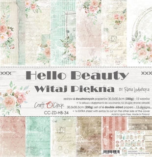 Hello Beauty 12"x 12" - sada 6 ks
