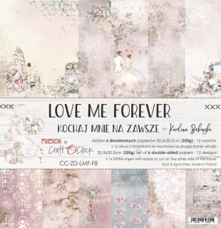 Love me Forever 12"x 12" - sada 6 ks