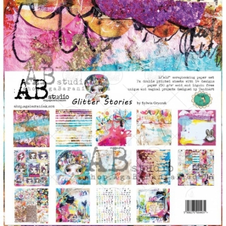 Glitter Stories 12x12" - sada 8 listů+1 list bonus