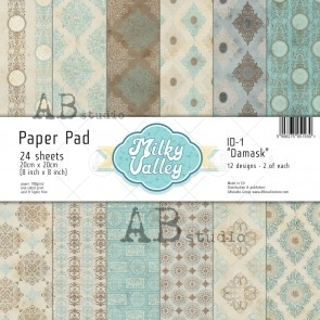 Damask 8"x 8" - sada 24 ks