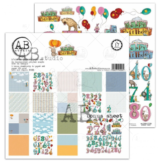 Simple Story: Birhday 12x12" - sada 8 listů+1 bonus