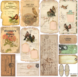 Samolepky Junk journal 2