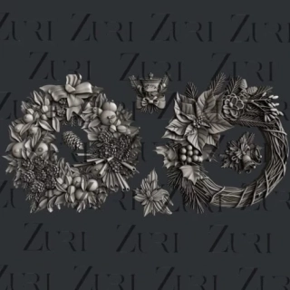Silikonová forma Zuri Design - Christmas Wreaths