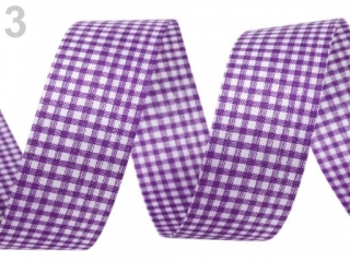 Stuha károvaná š.25mm řezaná 