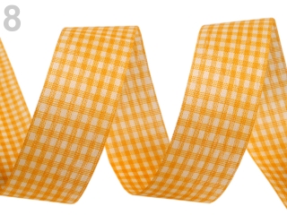 Stuha károvaná š.25mm řezaná 