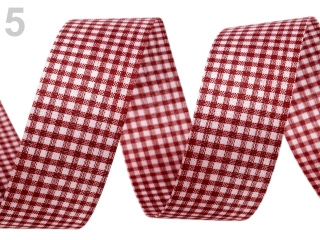 Stuha károvaná š.25mm řezaná 