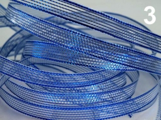 Stuha síťovaná š.10mm modrá