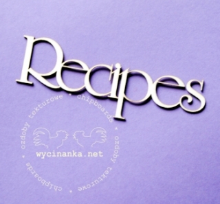 Nápis "recipes"