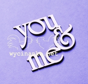 Nápis "you&me" - 1 ks