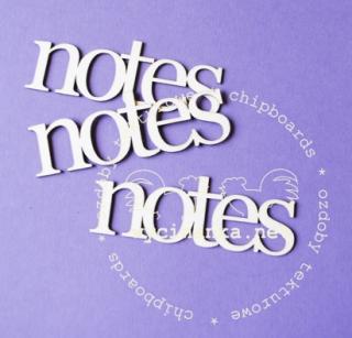 Nápis "notes" - 3 ks
