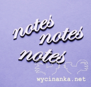 Nápis "notes" - 3 ks